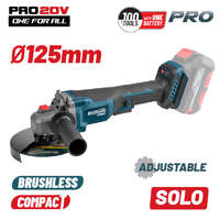 BORMANN Pro BORMANN Pro Akkus sarokcsiszoló szénkefe nélküli, változtatható fordulatszám 20V, Li-ion, 125 mm, 0-7000rpm, csak gép (BBP3650)