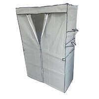 BORMANN ELITE BORMANN ELITE VILÁGOS SZÜRKE SZÖVET SZEKRÉNY FÉM KERETES 105X45X170cm (BPC1200)