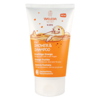 WELEDA WELEDA KIDS Gyümölcsös narancs gyermek 2in1 tusfürdő és sampon 150ml