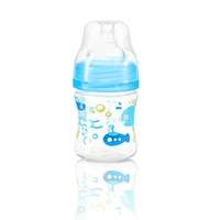 BabyOno BabyOno szélesnyakú anticolic műanyag cumisüveg 120ml kék
