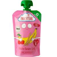 Fruchtbar Fruchtbar Bio Cseresznye, banán, búzadara 6hó 100g (100%-ban újrahasznosítható csomagolás!)