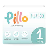 Pillo Pillo prémium minőségű, szuper nedvszívó, hipoallergén pelenka 1 (újszülött), 2-5kg, 33db
