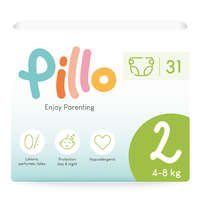 Pillo Pillo prémium minőségű, szuper nedvszívó, hipoallergén pelenka 2 (mini), 4-8kg, 31db