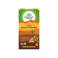 Organic India Tulsi TURMERIC GINGER Kurkuma Gyömbér, filteres bio tea, 25 filter - Organic India