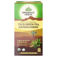 Organic India Tulsi GREEN TEA ASHWAGANDA, filteres bio tea, 25 filter - Organic India