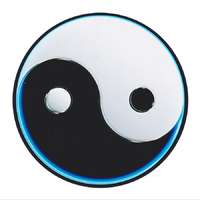 Bindu Mandala Ablakmatrica - Yin Yang fekete fehér