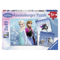 Ravensburger Ravensburger Jégvarázs jeges kaland 3 x 49 darabos puzzle