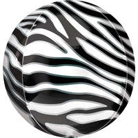  Zebra mintás Gömb fólia lufi 40 cm