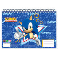 Sonic a sündisznó A/4 spirál vázlatfüzet, 30 lapos
