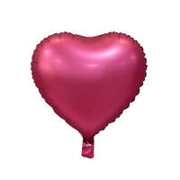  Matt Dark Pink Heart, Rózsaszín szív fólia lufi 37 cm