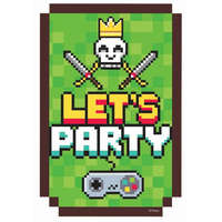  Játék Game On party meghívó 6 db-os
