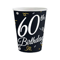  Happy Birthday 60 B&C papír pohár 6 db-os 200 ml