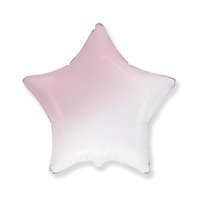  White-Pink Star, Csillag fólia lufi 50 cm (WP)