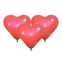 Amscan Valentine, Piros Szív léggömb, lufi 3 db-os 10 inch (25 cm)