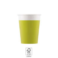 Unicolour Light Green, Zöld papír pohár 8 db-os 200 ml FSC