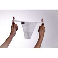 Barones Barones állítható pántos CSIPKÉS TANGA Fehér