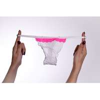 Lucifer Lucifer állítható pántos ÁTTETSZŐ tanga Fehér