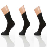 Szuntex zokni SZUNTEX GUMI NÉLKÜLI VASTAG zokni 3 pár/cs FEKETE 47-48