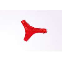 Turbó Turbó-Lilla ferde csipkés pamut tanga M, Piros