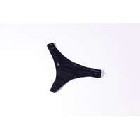 Turbó Turbó-Lilla ferde csipkés pamut tanga XL, Fekete