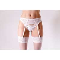 Turbó Csipke FEHÉR harisnyatartó MAGYAR TERMÉK L