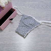 Lucifer Lucifer állítható pántos PÖTTYÖS PIROS-FEHÉR-SZÜRKE tanga Szürke