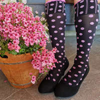 Trasparenze NYLON PÖTTYÖS MINTÁS térdzokni 50 DEN „TRASPARENZE SANREMO” fekete