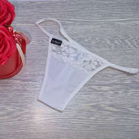 Barones Barones állítható pántos tanga CSIPKE BETÉTES Fehér