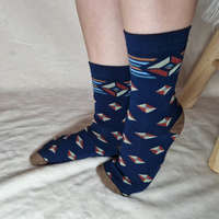 Szuntex zokni Szuntex vékony MINTÁS zokni kék alapszínben Barna, 35-38