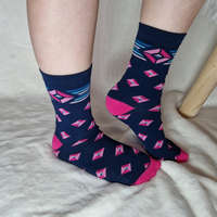 Szuntex zokni Szuntex vékony MINTÁS zokni kék alapszínben Pink, 35-38