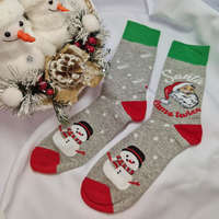 Aura Via Mikulásos-Karácsonyi FÉRFI zokni Világos szürke, 39-42