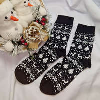 Aura Via Mikulásos-Karácsonyi FÉRFI zokni 43-46, Fekete