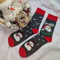 Aura Via Mikulásos-Karácsonyi FÉRFI zokni Sötét szürke, 43-46