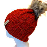 Női kötött sapka Piros