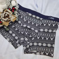 Aura Via Mikulásos boxeralsó rénszarvas mintás grafit XL