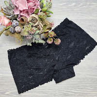 Lemila Csipkés női short alsó- francia bugyi L, Fekete