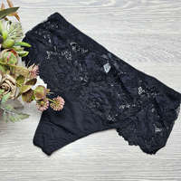 Lemila Magas derekú csipkés tanga M, Fekete