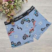 Aura Via Fiú boxer motoros 8-9 év, szürkés-kék