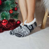 Ollike Női rövid zoknimamusz mintás Fekete, 35-38