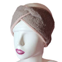 Női kötött szőrmés fülpánt-fejpánt Mályva