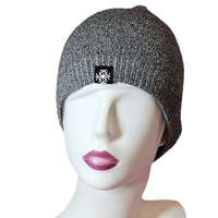 Vastag -bélelt FÉRFI sapka hópehellyel Világos szürke