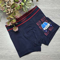 Aura Via Fiú boxer autó mintás Sötét kék, 6-8 év