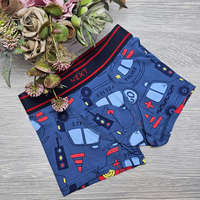 Aura Via Fiú boxer autó mintás Kék, 6-8 év