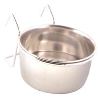  Trixie Bowl with Holder, Stainless Steel | Madáretető (fém) kalitkákba - 150 ml / 7 cm