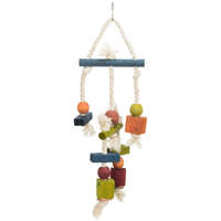 Trixie Trixie Wooden Toy on a Rope | Fa játék kötéllel nagy papagájok részére - 24 cm