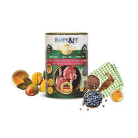 Happy&Fit Happy&Fit | Superior Dog Konzerv | Friss Marhahús mangóval, áfonyával, Teljes értékű eledel, felnőtt kutyák számára - 400 g