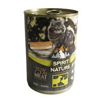 Spirit of Nature Spirit of Nature | Cat konzerv | Teljes értékű érzékeny eledel, Bárányhússal és nyúlhússal, felnőtt macska számára - 415 g